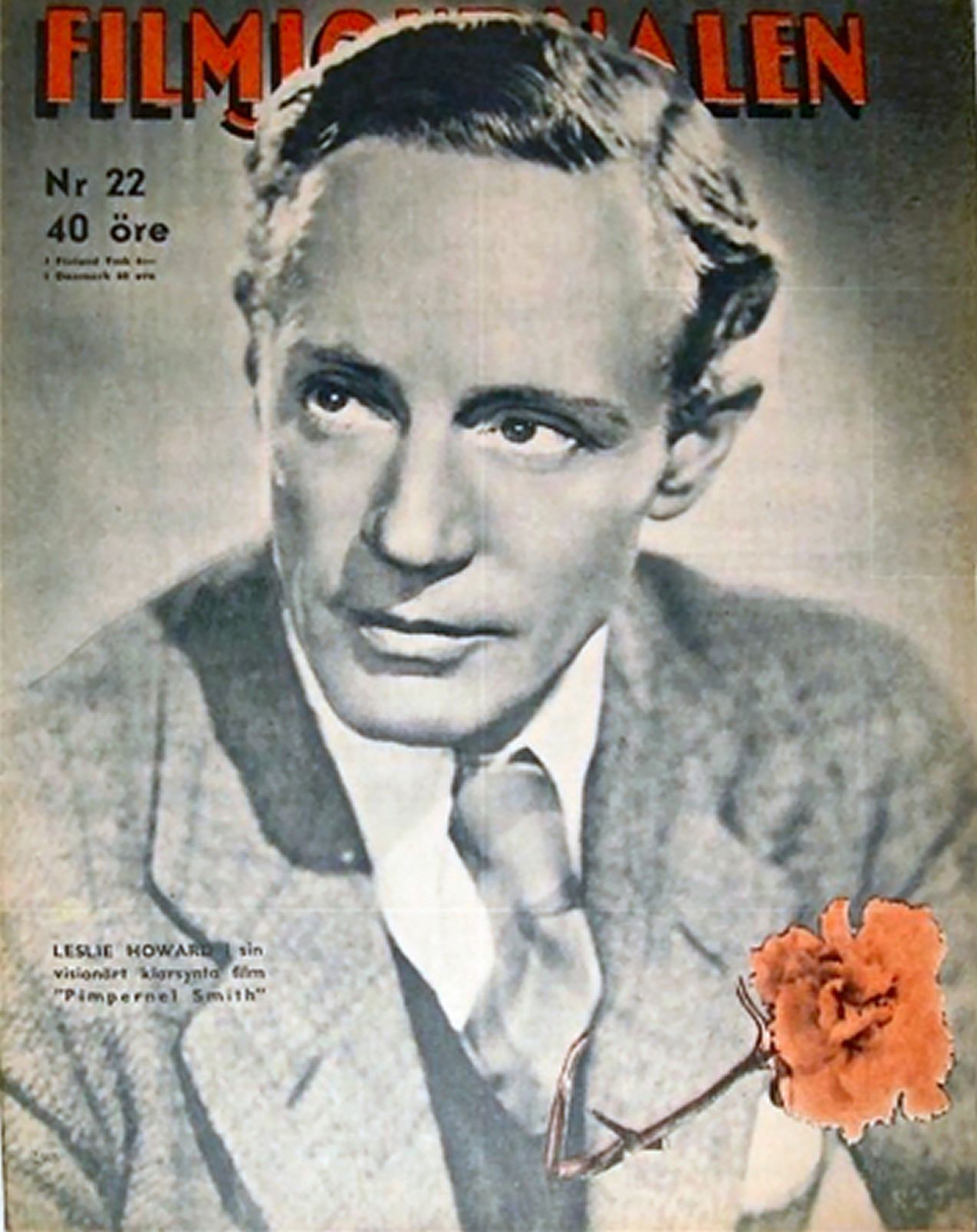 FILMJOURNALEN magazine side cover Issue 22  1945