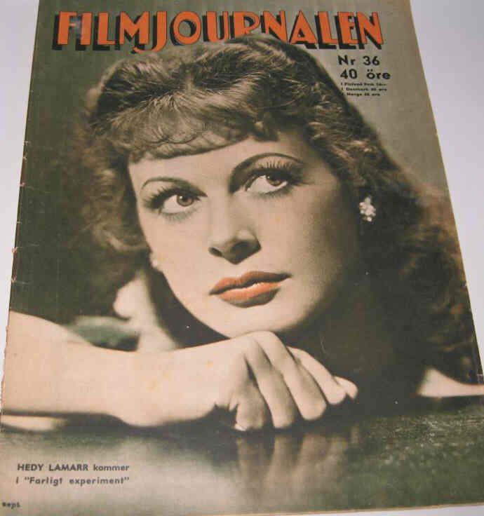 FILMJOURNALEN magazine side cover Issue 36  1945