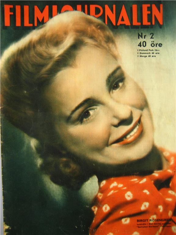 FILMJOURNALEN magazine side cover Issue 2  1946