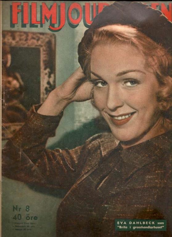 FILMJOURNALEN magazine side cover Issue 8  1946