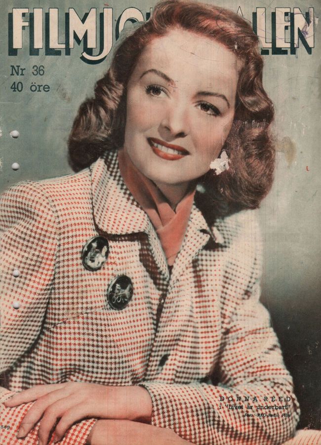 FILMJOURNALEN magazine side cover Issue 36  1947