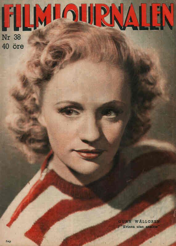 FILMJOURNALEN magazine side cover Issue 38  1947