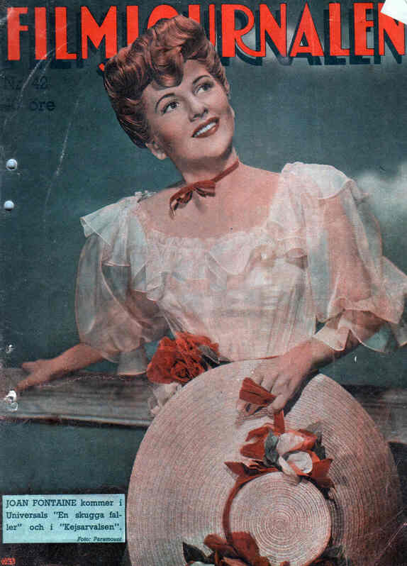 FILMJOURNALEN magazine side cover Issue 42  1947
