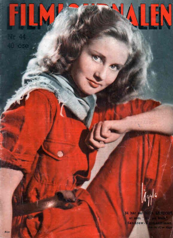 FILMJOURNALEN magazine side cover Issue 44  1947