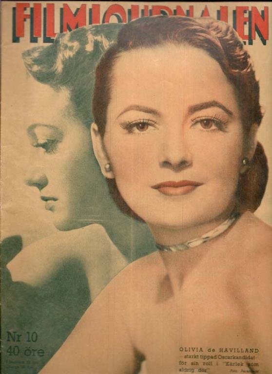 FILMJOURNALEN magazine side cover Issue 10  1947
