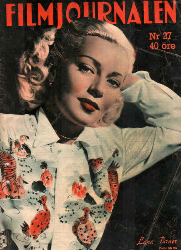 FILMJOURNALEN magazine side cover Issue 27  1947