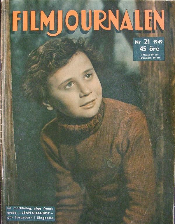 FILMJOURNALEN magazine side cover Issue 21  1949