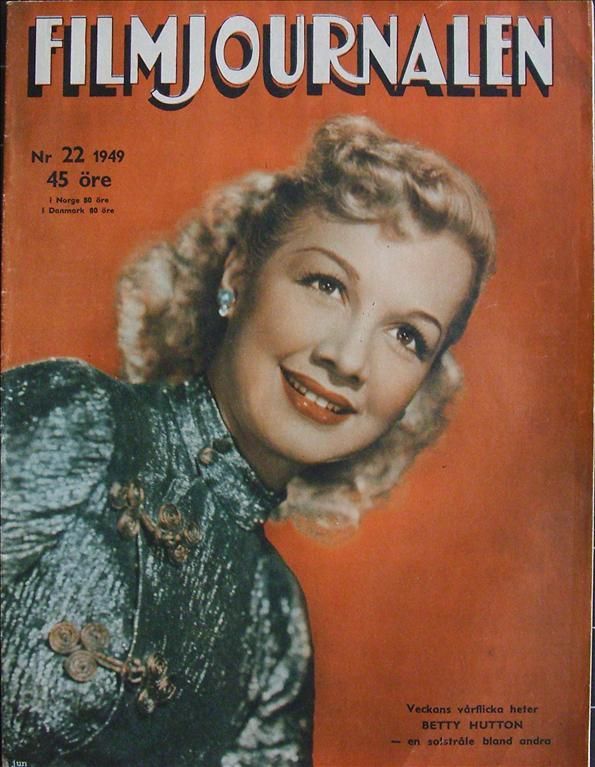 FILMJOURNALEN magazine side cover Issue 22  1949