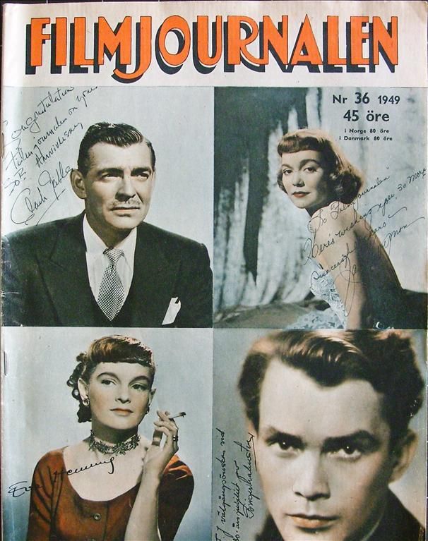 FILMJOURNALEN magazine side cover Issue 36  1949
