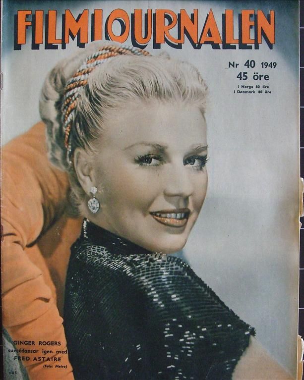 FILMJOURNALEN magazine side cover Issue 40  1949