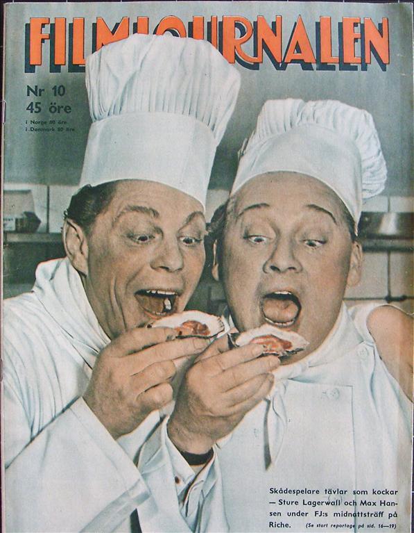 FILMJOURNALEN magazine side cover Issue 10  1949