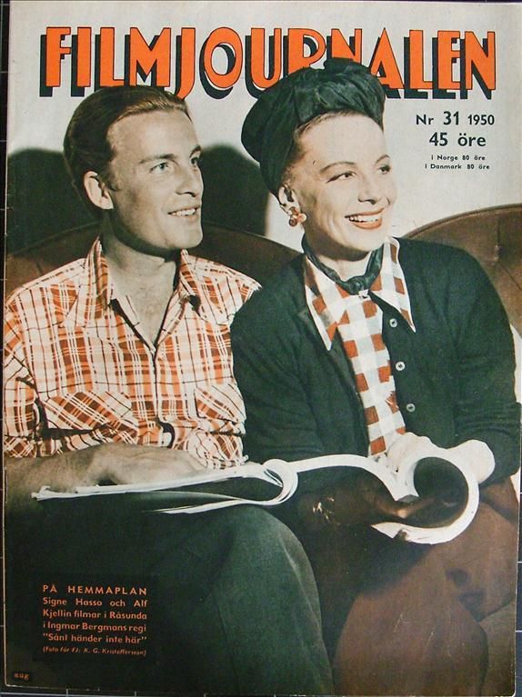 FILMJOURNALEN magazine side cover Issue 31  1950
