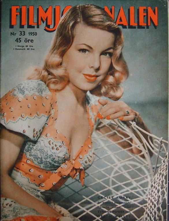 FILMJOURNALEN magazine side cover Issue 33  1950