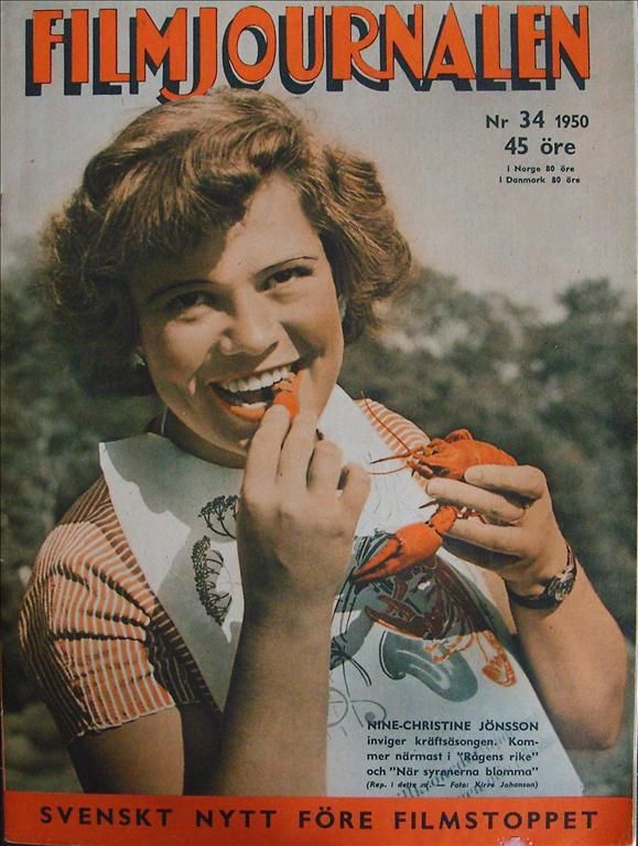 FILMJOURNALEN magazine side cover Issue 34  1950