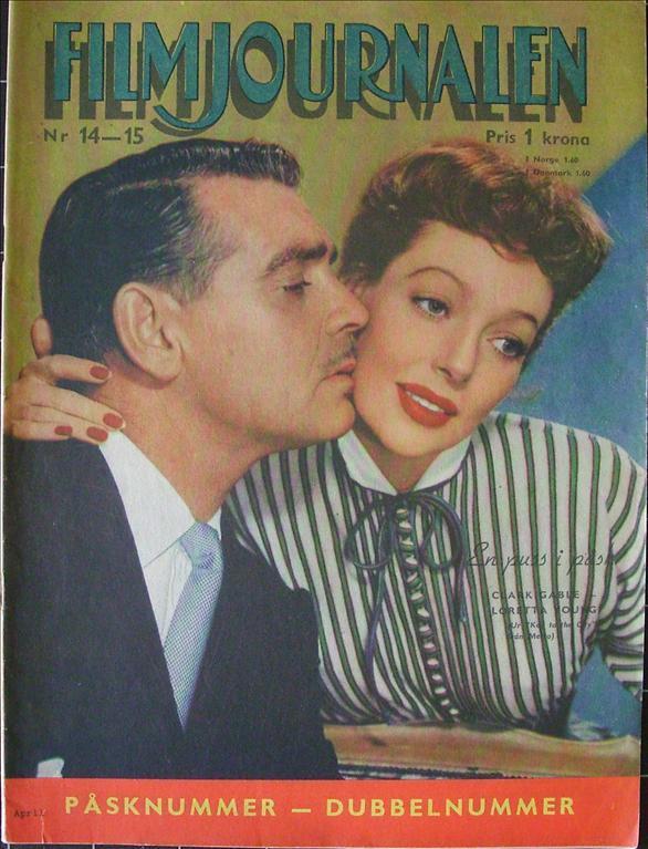 FILMJOURNALEN magazine side cover Issue 14-15  1950