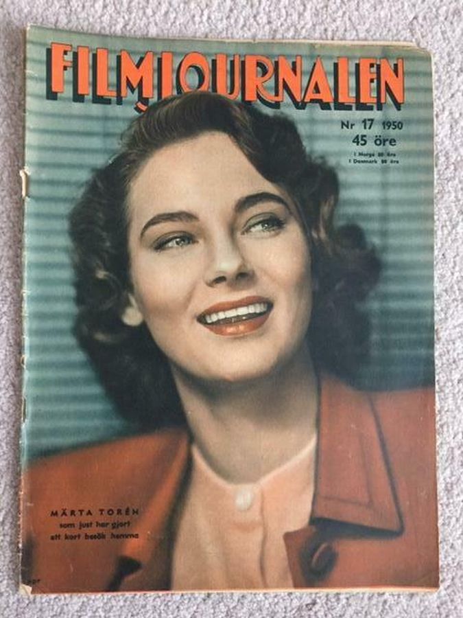 FILMJOURNALEN magazine side cover Issue 17  1950