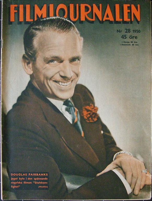 FILMJOURNALEN magazine side cover Issue 28  1950