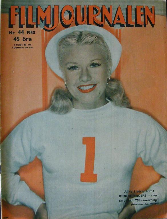 FILMJOURNALEN magazine side cover Issue 44  1950