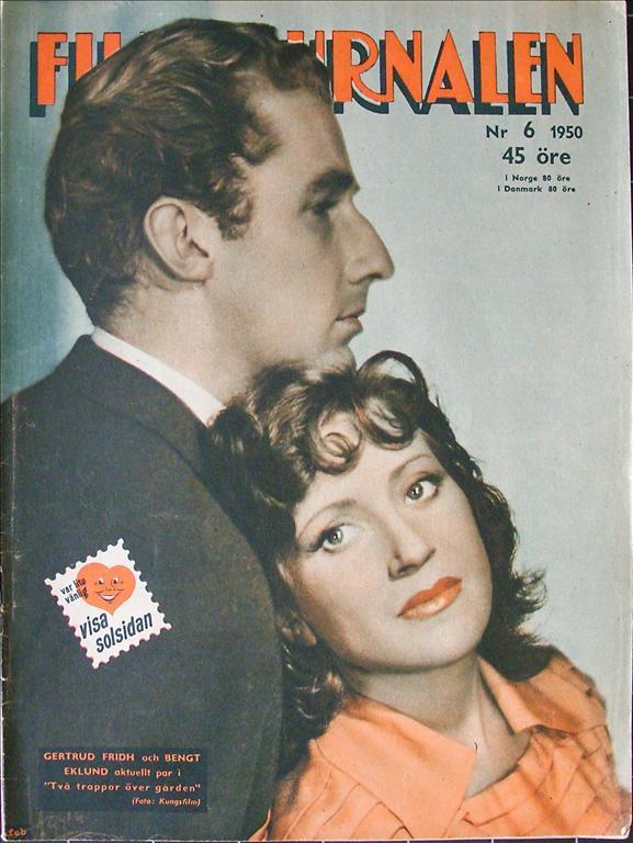 FILMJOURNALEN magazine side cover Issue 6  1950