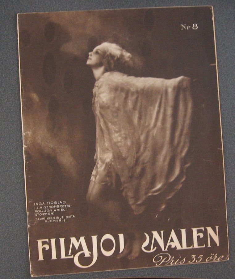 FILMJOURNALEN magazine side cover Issue 8  1924