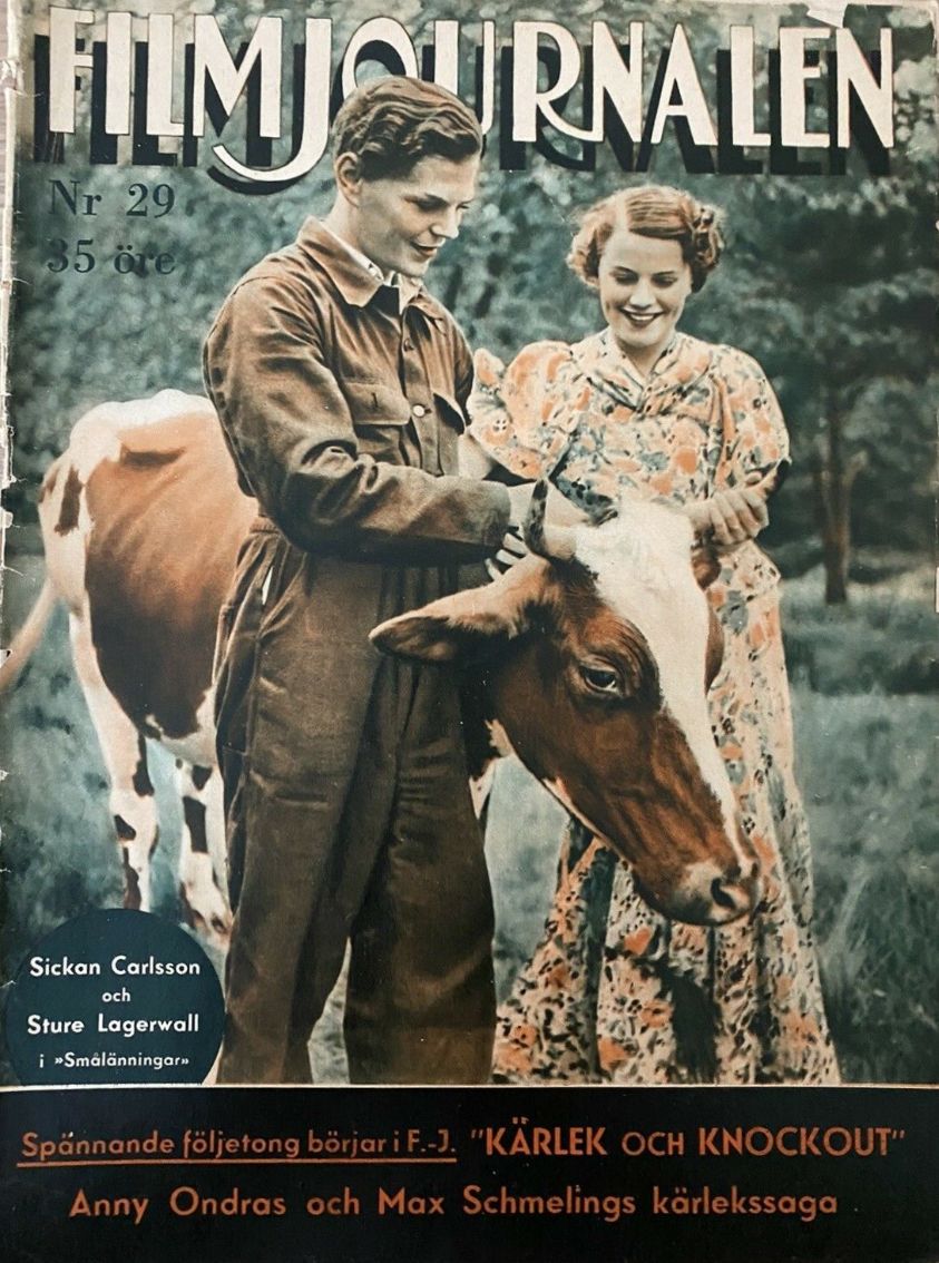 FILMJOURNALEN magazine side cover Issue 29 21 July 1935