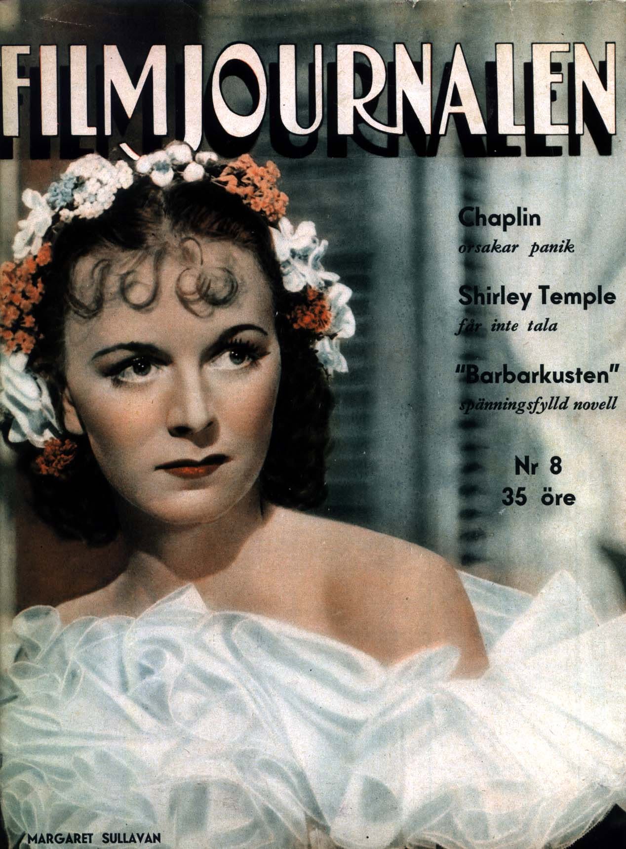 FILMJOURNALEN magazine side cover Issue 8  Vol 18 No  5 23 February 1936