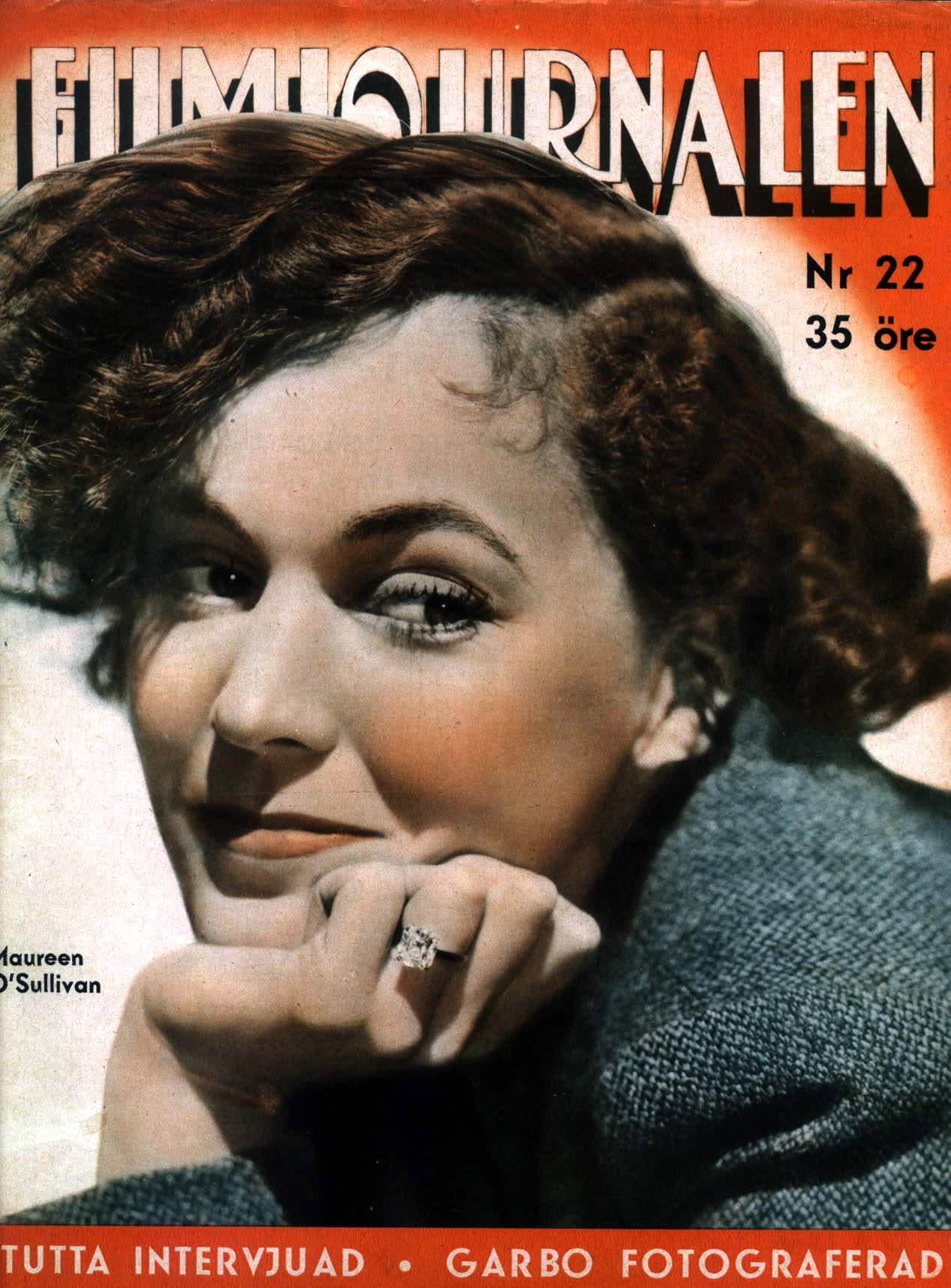 FILMJOURNALEN magazine side cover Issue 22  Vol 18 No  6 31 May 1936
