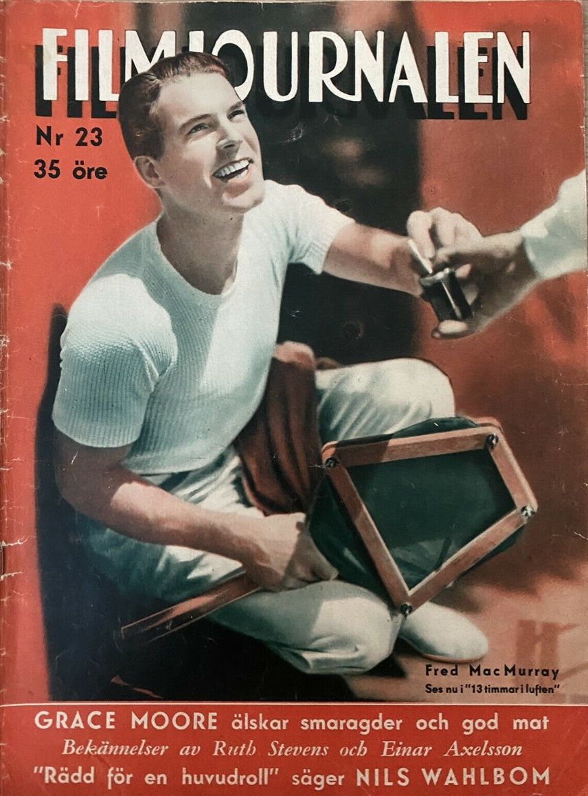 FILMJOURNALEN magazine side cover Issue 23 7 June 1936