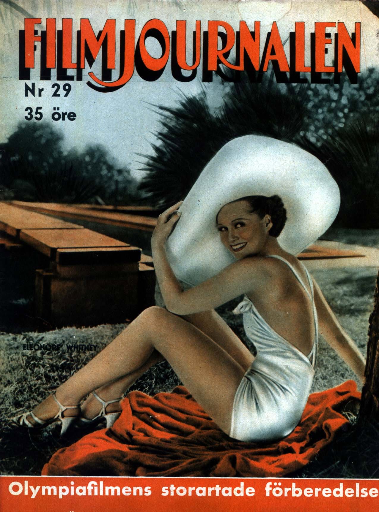 FILMJOURNALEN magazine side cover Issue 29  Vol 18 No  7 12 July 1936