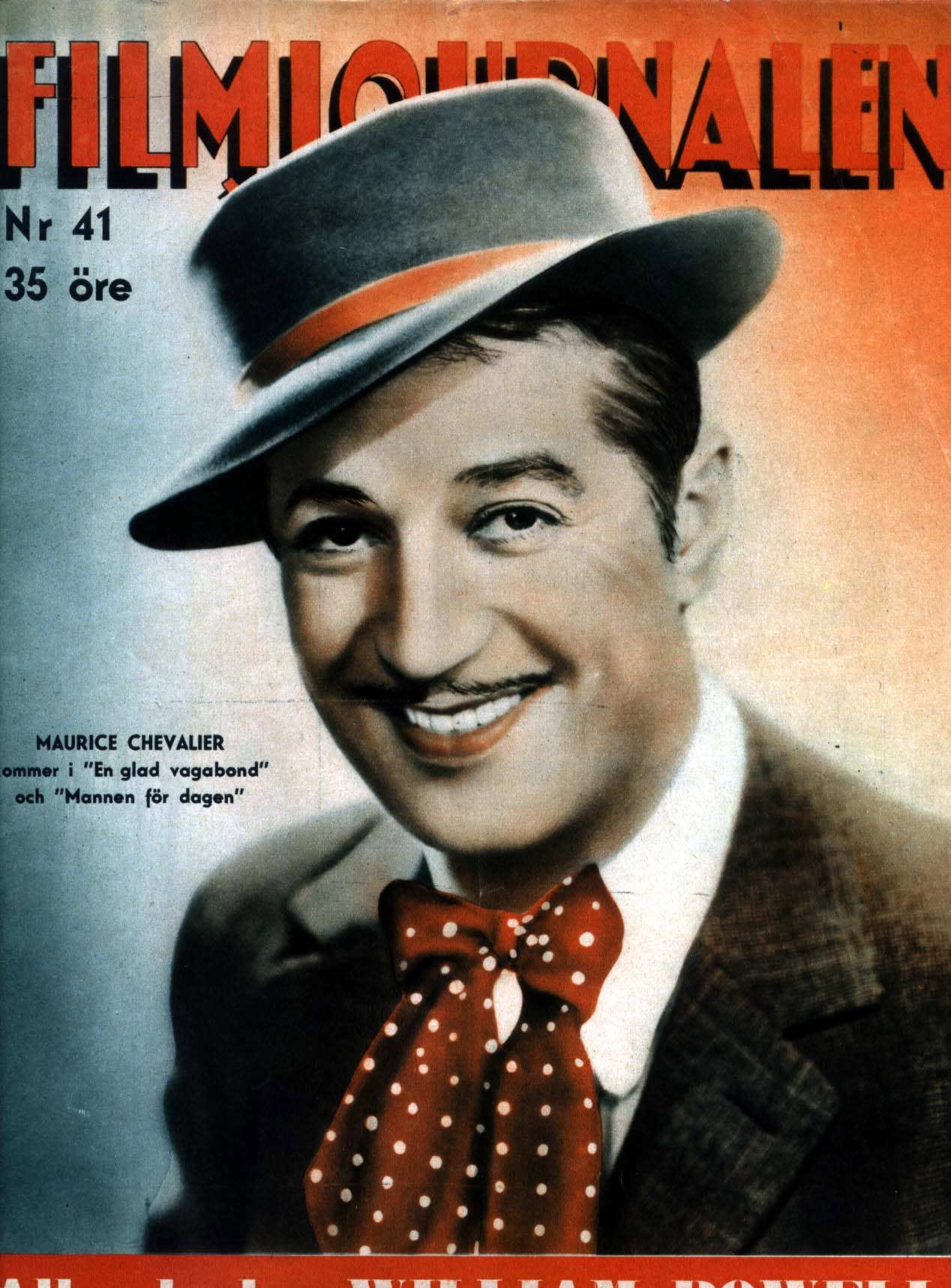 FILMJOURNALEN magazine side cover Issue 41  Vol 18 No  10 11 October 1936