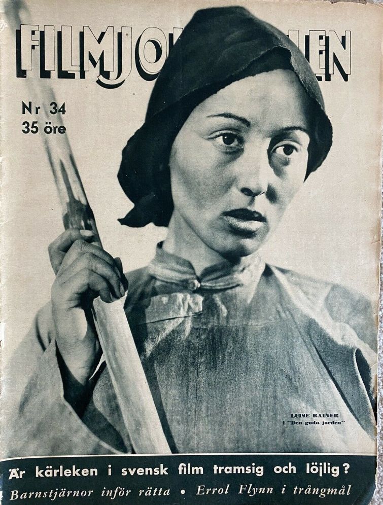 FILMJOURNALEN magazine side cover Issue 34 22 August 1937