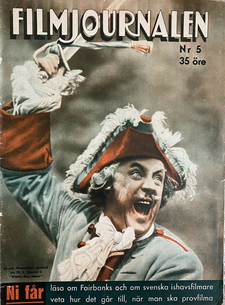 FILMJOURNALEN magazine side cover Issue 5 30 January 1938