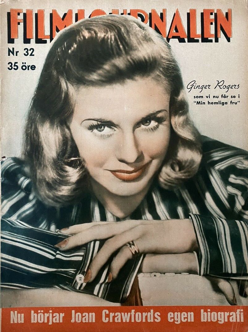 FILMJOURNALEN magazine side cover Issue 32 14 August 1938
