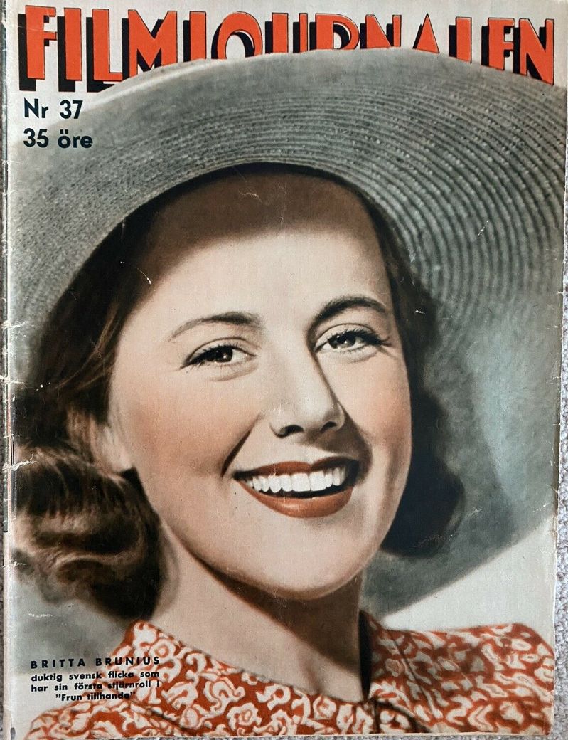 FILMJOURNALEN magazine side cover Issue 37 20 September 1939