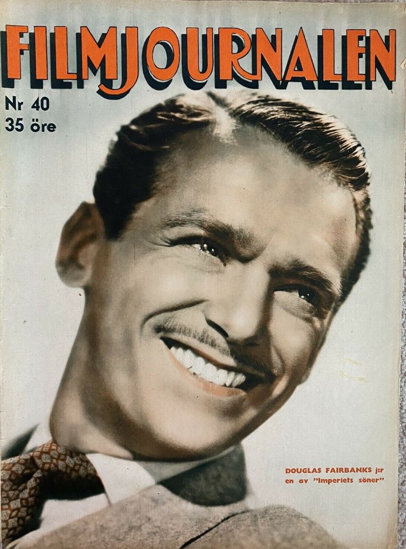 FILMJOURNALEN magazine side cover Issue 40 7 October 1939