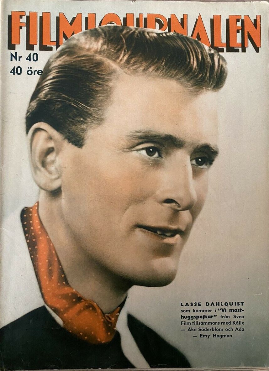 FILMJOURNALEN magazine side cover Issue 40 9 October 1940