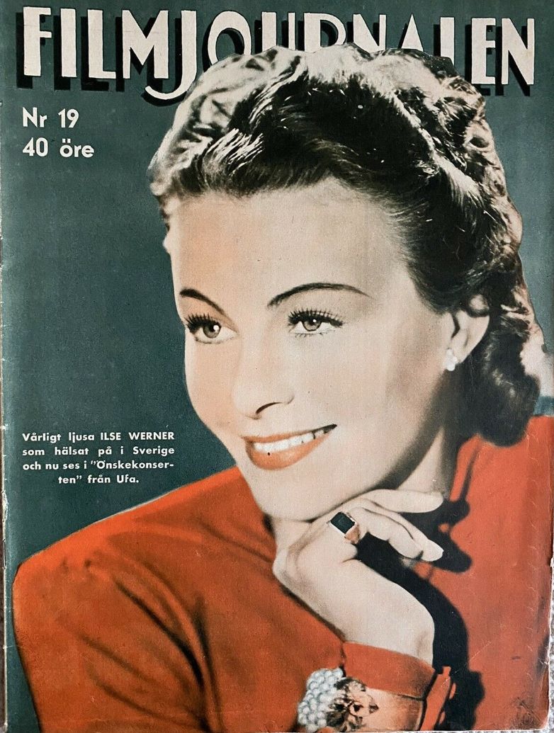 FILMJOURNALEN magazine side cover Issue 19 8 May 1941