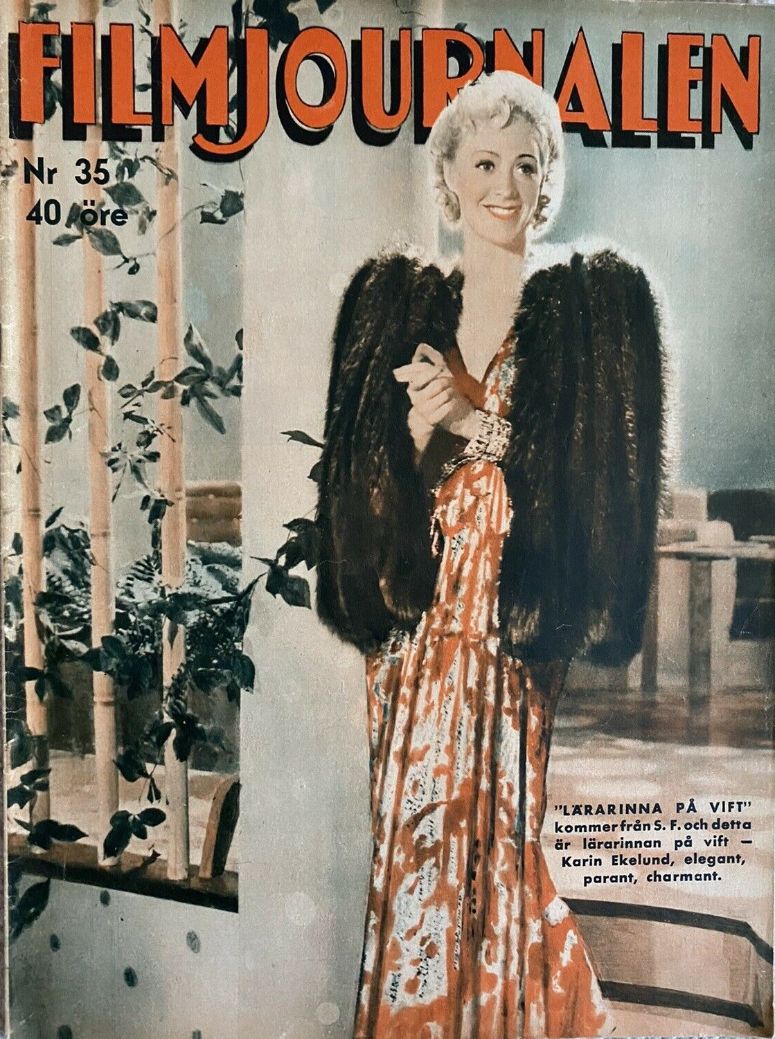 FILMJOURNALEN magazine side cover Issue 35 27 August 1941