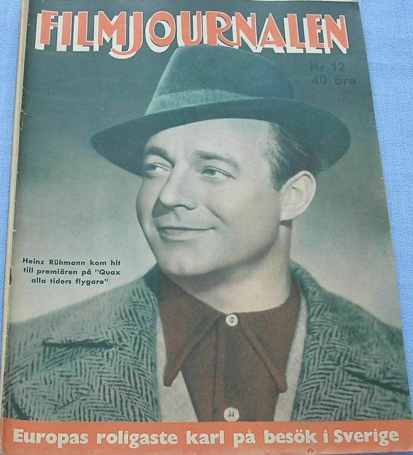 FILMJOURNALEN magazine side cover Issue 12 18 March 1942