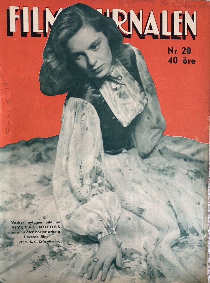 FILMJOURNALEN magazine side cover Issue 20 16 May 1943