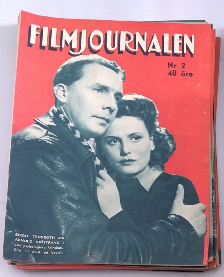 FILMJOURNALEN magazine side cover Issue 2   1943