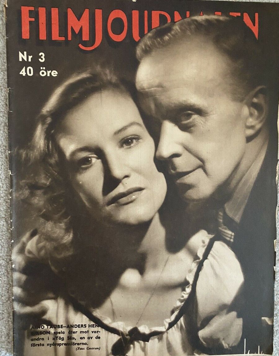 FILMJOURNALEN magazine side cover Issue 3 16 January 1944
