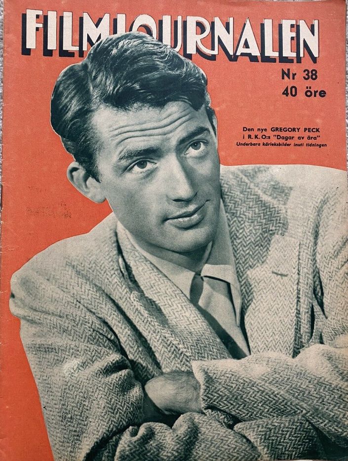 FILMJOURNALEN magazine side cover Issue 38 27 September 1944