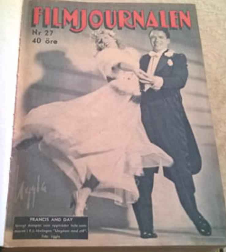 FILMJOURNALEN magazine side cover Issue 27   1944