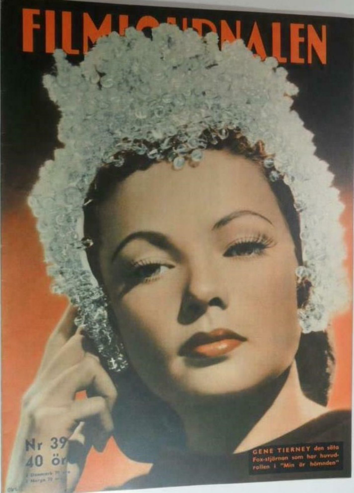 FILMJOURNALEN magazine side cover Issue 39  September 1946