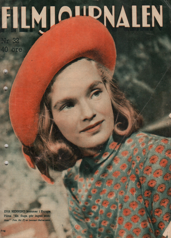 FILMJOURNALEN magazine side cover Issue 32   1947