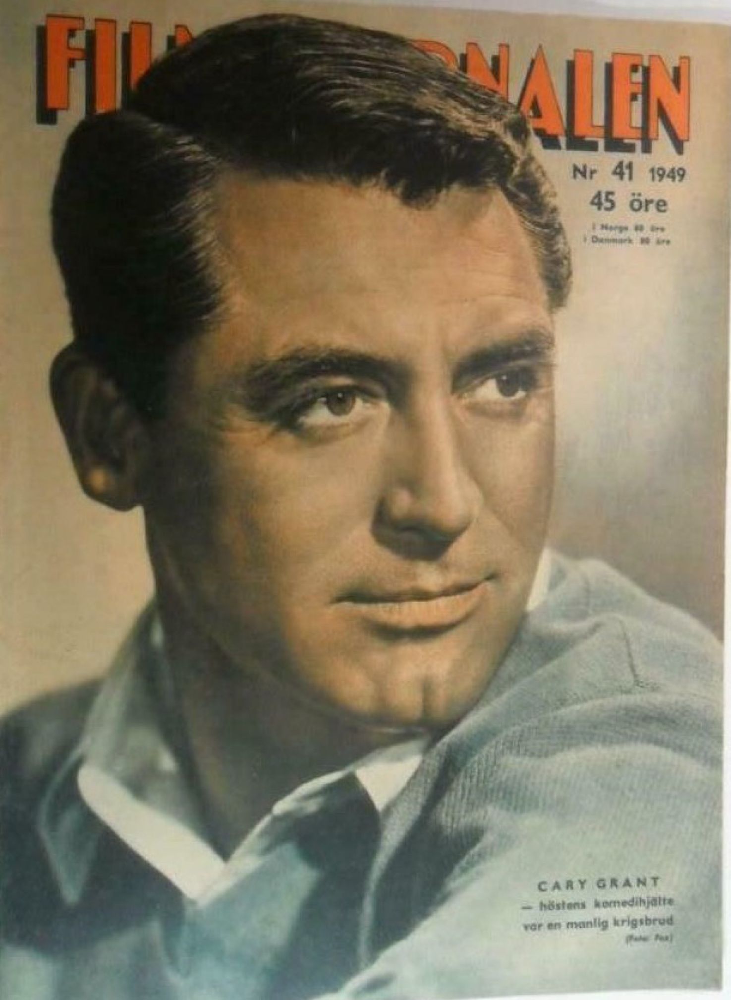 FILMJOURNALEN magazine side cover Issue 41   1949