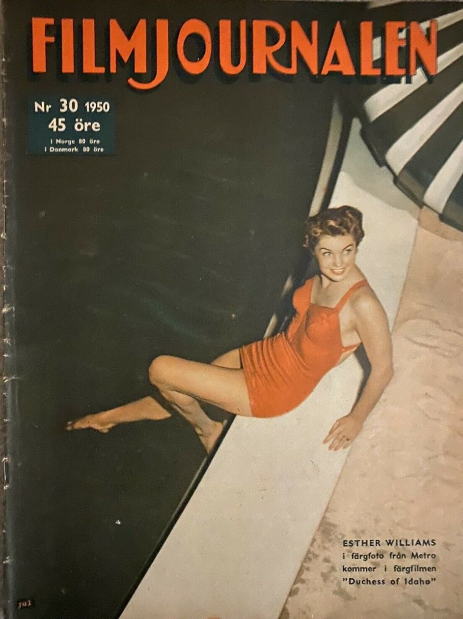 FILMJOURNALEN magazine side cover Issue 30   1950