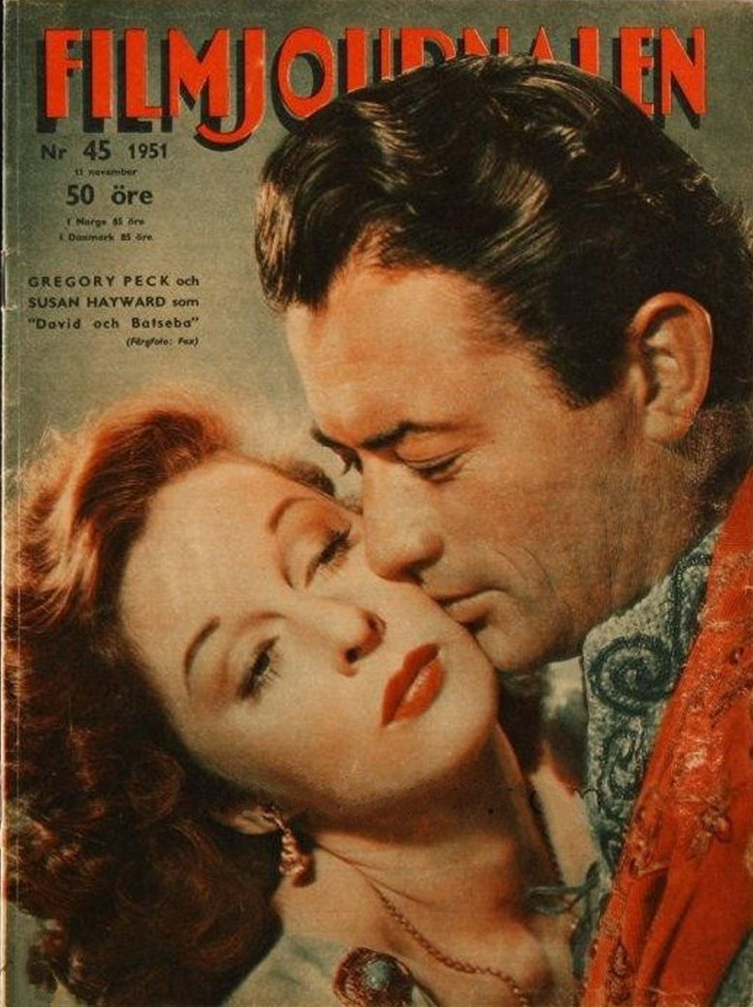FILMJOURNALEN magazine side cover Issue 45 11 November 1951