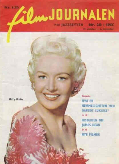 FILMJOURNALEN (Norway) magazine side cover Issue 20  1955